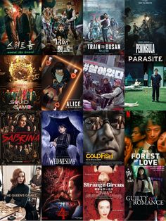 many different movies are shown together in this collage