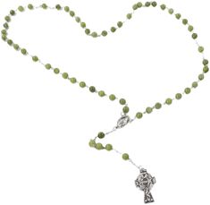 PRICES MAY VARY. AUTHENTIC IRISH: Our Celtic crucifix necklace encompasses the spirit of the Irish faith! Ireland was an early adopter of Catholicism and symbols of early Christianity can be found throughout the country. Our Catholic rosaries genuinely are the epitome of everything Irish! Biddy Murphy also makes jewelry from gold, diamonds, stainless steel, and more. AUTHENTIC IRISH: Our Celtic crucifix necklace encompasses the spirit of the Irish faith! Ireland was an early adopter of Catholici Gaelic Symbols, Rosary For Men, Celtic Prayer, Celtic Ireland, Celtic Cross Necklace, Irish Cross, Cross Rosary, Connemara Marble, Rosary Beads Catholic