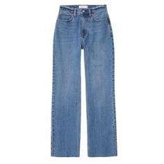 Women's Curve Love High Rise 90s Relaxed Jean Sku: 655544586 Color: Medium With Raw Hem Size: Medium With Raw Hem 24 Long Details & Material Vintage Denim On-Trend 90's-Style High Rise Relaxed Jeans In Our Signature Curve Love Fit, With Built-In Stretch For Superior Comfort, And Is Slimmer Fitting At The Top Of The Jean With A Wide-Leg Silhouette. Curve Love Features An Additional 2" Through The Hip And Thigh To Help Eliminate Waist-Gap. With Refined Details And A Vintage Feel From Top To Bottom Abercrombie High Rise 90s Relaxed Jean, High Rise 90s Relaxed Jean, 2024 Fits, High Waisted Wide Leg Jeans, Wide Legged Jeans, High Rise Black Jeans, Curated Closet, Ripped Mom Jeans, Abercrombie Jeans