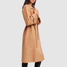 Cool, cozy, camel 🐪 Pre-order the Stay Wild Wool Coat and get 35% OFF!   #belleandbloom #woolcoat #camel #winter Stay Wild, Cuff Detail, Genuine Leather Handbag, Coat Fashion