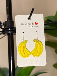 Banana earrings Banana Earrings, Bananas, Labour Day, Jewelry Earrings Dangle, Etsy Earrings, Beauty Book, Dangle Drop Earrings, Dangle Earrings, Accessory Gift