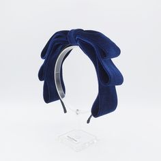 "triple loop bow style has just added velvet loop bow headband thin hairband frame retro style You can choose double (Black, Navy, and Red wine) triple (Black, Navy, and Red wine) the whole length of the double bow: 9.84\"=25 cm width of bow : 1.57\"=4 cm Shipping Info the whole package will ship from South Korea via the possible shipping methods. Products will be shipped within a processing time except for Saturday, Sunday, and Korea's holidays. Import duties, taxes are not included in the prod Trendy Headbands, Pearl Bridal Headband, Bow Style, Double Black, Padded Headband, Double Bow, Velvet Headband, Wedding Headband, Velvet Fashion