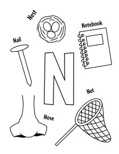 Free Letter N Coloring Page for Preschool Letter Nn Activities For Preschool, Letter N Activities For Toddlers, Letter N Preschool Activities, N Activities For Preschool, Letter N Crafts For Preschoolers, N Worksheets For Preschool, Letter N Activities For Preschool, Letter N Worksheets For Preschool, Letter N Preschool