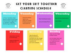 Get Your Shit Together Counseling Teens, Easy Cleaning Schedule, Trendy Christmas Decor, House Cleaning Checklist, Organized Chaos, Household Cleaning Tips, Cleaning Checklist, Toilet Cleaning, Cleaning Schedule