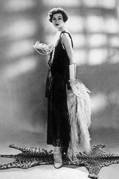 size: 18x12in Photo: Woman Wearing Chanel Dress, 1928 :