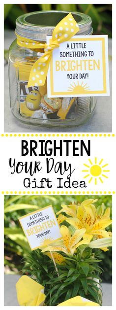 brighten your day gift idea in a jar