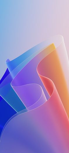 an abstract background with multiple colors and curves in the shape of curved lines on top of each other