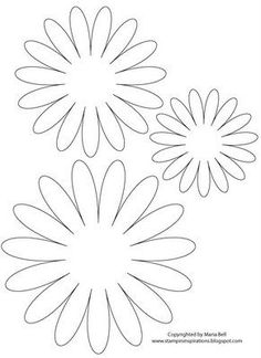 the flower card is designed to look like it has three petals on each side and four petals