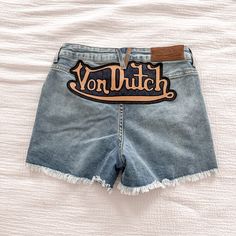 Questions? Leave A Comment Below! Perfect Condition 151/300 Made Code- P-15 Cutoff Denim Shorts With Patches, Denim Shorts With Patches In Short Length, Blue Denim Shorts With Patches, Dutch Blue, Von Dutch, Size 28 Jeans, Blue Yellow, Dream Closet, Pretty People