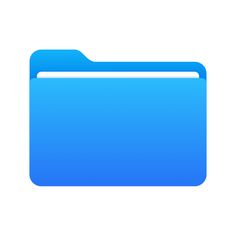 an image of a folder icon on a white background with clipping area for text