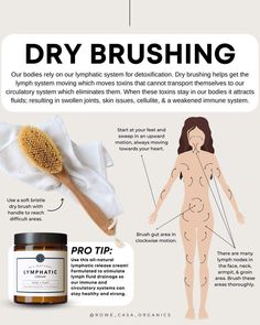 Rowe Casa, Lymph Massage, Holistic Nutrition, Body Skin Care Routine, Health And Beauty Tips, Dry Brushing, Health Facts