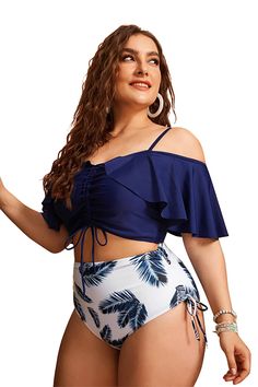 Plus Size Swimwear, Perfect Summer Outfit, Perfect Swimsuit, Drawstring Top, Swimsuits High Waisted, Plus Size Swimsuits, High Waist Bottoms, Swimsuit Set, Botswana