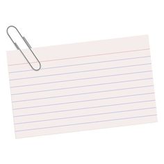 a piece of paper with a clip attached to it