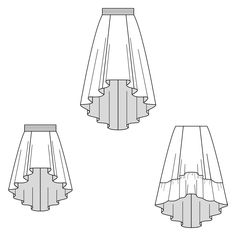 three lampshades with pleated fabric on them