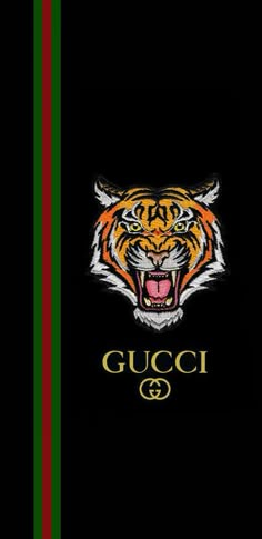 an image of a tiger with the word gucci on it