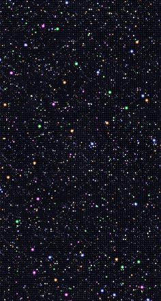 the sky is filled with many different colored dots and stars, all over it's surface