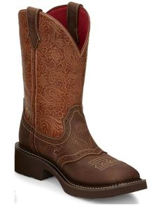 Justin Women's Starlina Western Boots - Broad Square Toe Cowgirl Boots, Suede Cowboy Boots, Womens Cowgirl Boots, Boot Barn, Wide Boots, Smoky Mountain, Leather Cushion, Outdoor Style, Boots For Sale