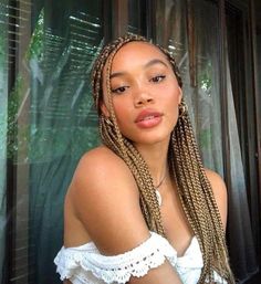 Braids Blonde, Goddess Braids Hairstyles, Blonde Braids, Cute Box Braids Hairstyles, Box Braids Styling, Girls Hairstyles Braids, Long Braids, Box Braids Hairstyles, Twist Braids