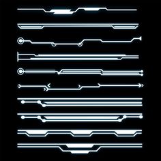 an abstract set of white lines on a black background