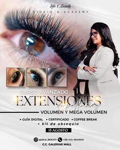 Flyer Extensiones de Pestañas Lash Studio, Content Creator, Lashes, Design Ideas, Nails