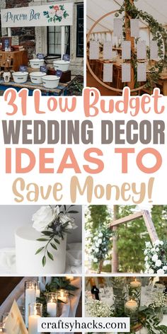 wedding decor ideas to save money