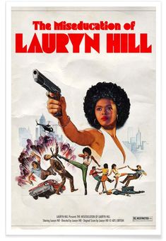 an old movie poster for the misaducation of lauryn hill starring actors