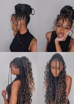 Styling Hairstyles, Bohemian Braided Hair, Big Box Braids Hairstyles, Bohemian Braids