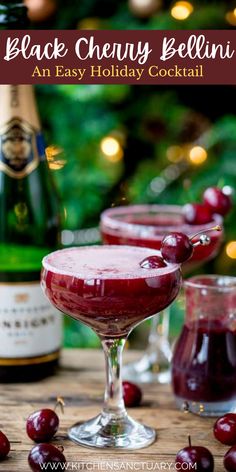 black cherry bellini is an easy holiday cocktail that's perfect for the holidays