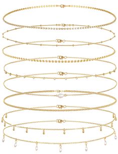 PRICES MAY VARY. HIGH QUALITY MATERIAL: Made of High Quality 18k Gold Plated Alloy and Shiny CZ, Sparkling and Exquisite, New Design Waist Chain, not Easy to Fade and Break ADJUSTABLE SIZE: All the Chains are Handmade, Length 75cm/29.5’’+20cm/7.8’’(Extender Chain), Adjustable Design can Suitable for Most People, Packaged in OPP Bag, Will not Entangled Together, Without the Trouble of How to Untie Chains SEXY HOT WAIST CHAIN: Simple Body Chain Belt can Highlight your Perfect Body, Lets your Hip a Cheap Elegant Waist Chain For Festivals, Cheap Adjustable Metal Waist Chain, Gold Waist Beads, Hip Chain, Hip Jewelry, Waist Jewelry, Waist Chain, Chain Belt, Belly Chain