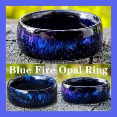 Bnwt Blue Fire Opal Ring Material: Blue Opal Color Changing Ring, Galaxy Colors, Galaxy Ring, Iridescent Color, Opal Band, Rainbow Opal, Rainbow Fire, Fire Opal Ring, Resin Ring