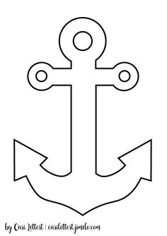 an anchor is shown in the middle of this coloring page, which shows how to draw it