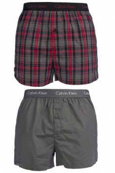 Calvin Klein Cotton Plain and Cheque Woven Boxer Shorts In Grey  £34.00 Men's Boxers, Women's Socks, Online Ordering, Men's Socks, Mens Boxers, Man Style, Style Change