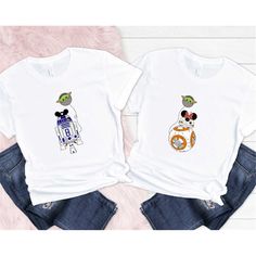 Item description from the seller Information - Material: 100% cotton - Printing technique: DTG - Location: United States Fulfillment time - Proc Star Wars Mickey, Star Wars Bb8, Couple Shirt, Support Team, Couple Shirts, Matching Shirts, Disney Star Wars, Family Matching, Mickey Minnie