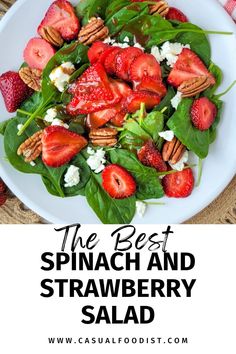 the best spinach and strawberry salad recipe