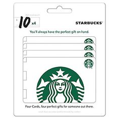 starbucks gift card with the starbucks logo on it