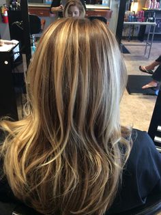 Balayage by Jacqueline @Studio 150 Kirkland 2024 Eyebrows, Two Tone Highlights, All Over Highlights, Skunk Hair, Hair References, Rambut Brunette, Haircut Inspo, Brown Hair Inspo, Brunette Hair With Highlights