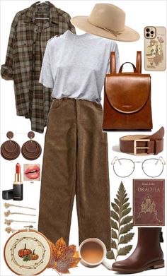 Cottagecore Outfits With Pants, Cottagecore Office Outfit, Cottagecore Work Outfit, Cottagecore Pants Outfit, Earthy Summer Outfits, Artsy Aesthetic Clothes, Academic Chic, Artsy Outfit Ideas, Leather Boots Outfit