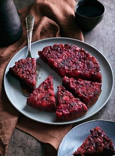 a piece of pie on a plate with a fork