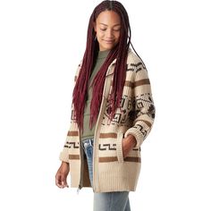 Pendleton Long Westerly Cardigan - Women's | Backcountry.com Dress Zipper, Winter Outfits Women, Sweater Making, Seasonal Fashion, Long Cardigan, Winter Dresses, Womens Cardigan, Tan Brown, Bowling