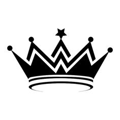 a black and white crown with stars on it