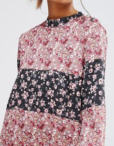 Image 3 of First & I Patchwork Floral Swing Dress Boho Sheek, Fashion Forecasting, Fashion Tops Blouse, Layered Fashion, Print Inspiration, Print Designs Inspiration, Textiles Fashion, Diy Dress, Fashion Line