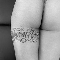 Chicana Stomach Tattoo, Tattoos With A Deep Meaning, La Style Tattoo, Center Chest Tattoo Female, Chicana Tattoos For Women, Chicana Tattoos, Heaven Sent Tattoo, Cute Foot Tattoos, Cute Thigh Tattoos