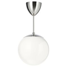 a white light hanging from a ceiling fixture