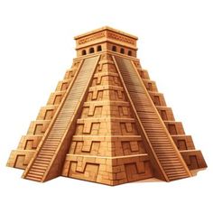 an image of a pyramid made out of wood