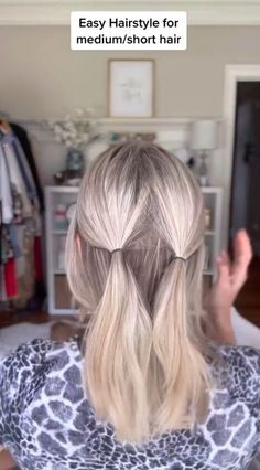 Easy Wedding Hairstyles Shoulder Length, No Heat Updo, Sensory Friendly Hairstyles, Fast Easy Updos For Long Hair, Easy Updo For Short Fine Hair, Easy Updos For Medium Hair With Bangs, Step By Step Updos For Medium Hair, Shoulder Length Up Do, Low Bun Updo Short Hair