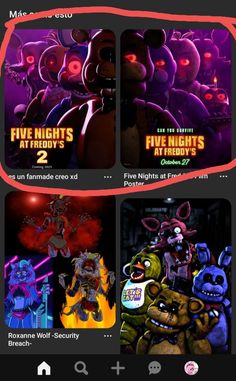 an iphone screen showing five different screens for five nights at 3pm, and the first one