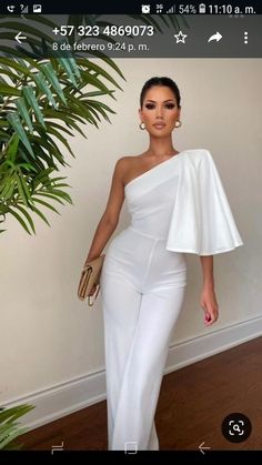 Monostrap Dress, Grad Outfits, Jumpsuit White, Wedding Classy, Classy Dress Outfits, Dresses To Wear, Classy Casual Outfits