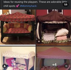 there are pictures of different types of beds