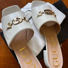 Gucci Horsebit Mules Size 40. New Never Been Worn. Includes Shoebox And Dust Bags. Gucci Princetown Slipper, Gucci Floral, Womens Slides Sandals, Gucci Heels, Shoes Gucci, Canvas Loafers, Suede Clogs, Gucci Horsebit, Rubber Sandals