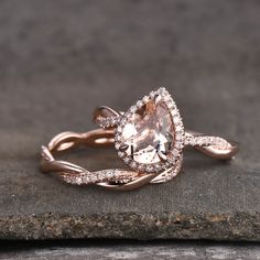 a rose cut diamond ring set on top of a stone